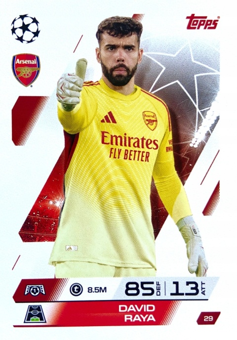 29 David Raya Arsenal Base Match Attax 2025/26