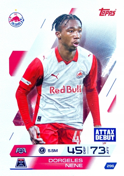 296 Dorgeles Nene FC Salzburg Base Match Attax 2025/26