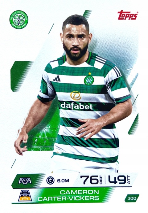 300 Cameron Carter-Vickers Celtic Base Match Attax 2025/26