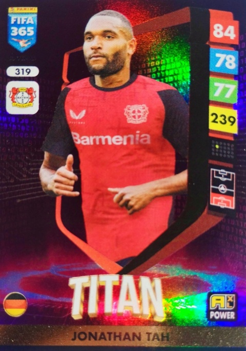 319 Jonathan Tah Bayer Leverkusen Power Titan FIFA 365 2025