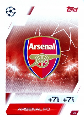 28 Team Badge Arsenal Base Match Attax 2025/26