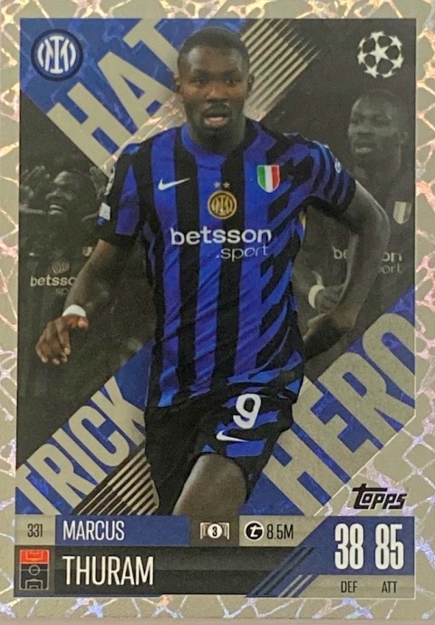 331 Marcus Thuram Inter Hat Trick Heroes Match Attax Extra 2025