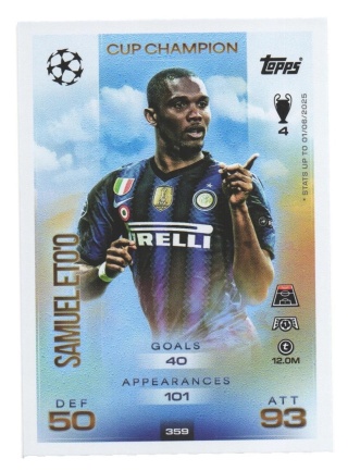359 Samuel Eto'o Inter Cup Champion Match Attax 2025/26
