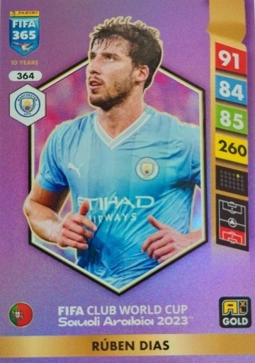 364 Rúben Dias Manchester City Gold FIFA Club World Cup 2023 FIFA 365 2025