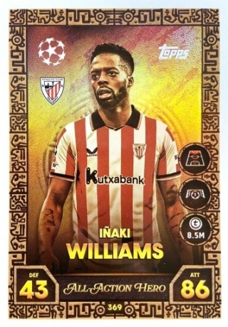 369 Iñaki Williams Athletic Club All-Action Hero Match Attax 2025/26