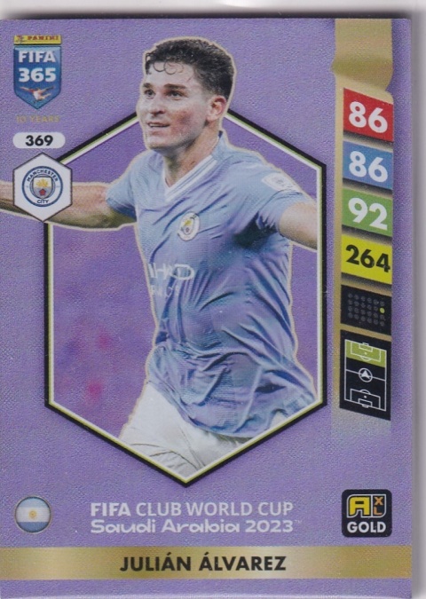 369 Julian Álvarez Manchester City Gold FIFA Club World Cup 2023 FIFA 365 2025