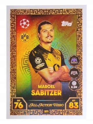 371 Marcel Sabitzer Borussia All-Action Hero Match Attax 2025/26