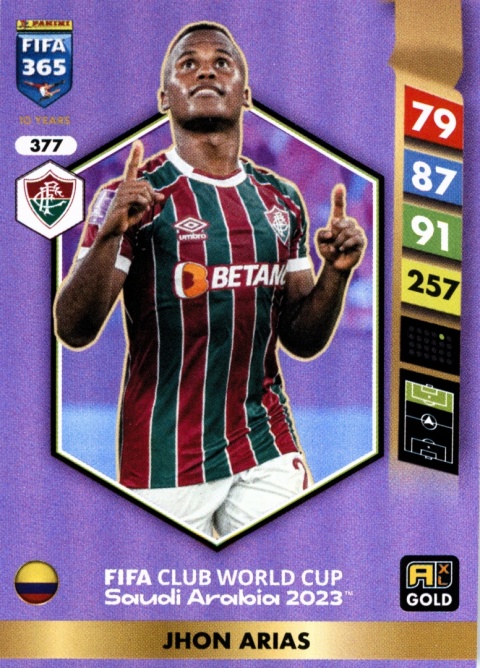 377 Jhon Arias Fluminense Gold FIFA Club World Cup 2023 FIFA 365 2025