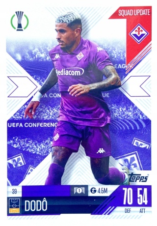39 Dodô ACF Fiorentina Squad Update Match Attax Extra 2025