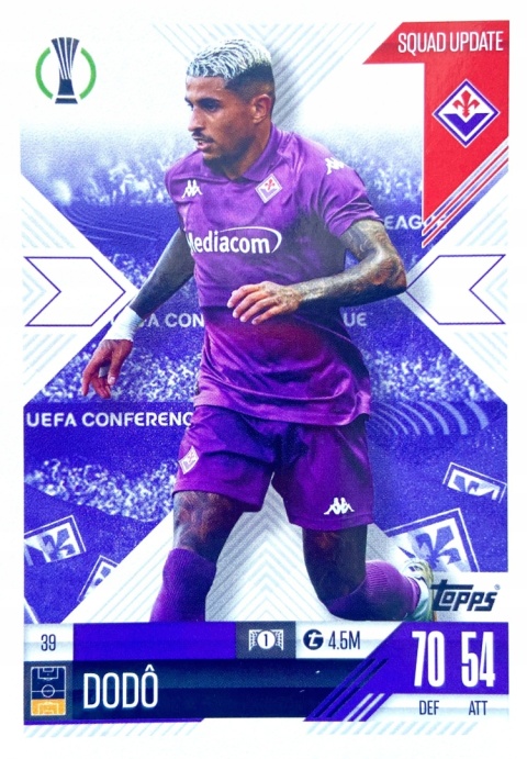 39 Dodô ACF Fiorentina Squad Update Match Attax Extra 2025