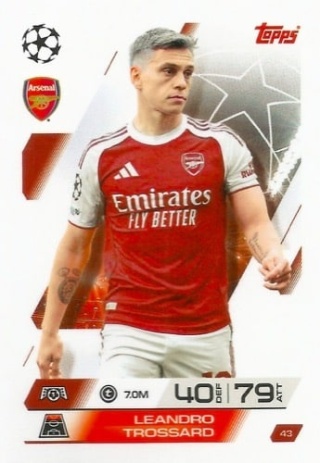 43 Leandro Trossard Arsenal Base Match Attax 2025/26