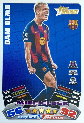 383 Dani Olmo FC Barcelona Heritage Match Attax 2025/26