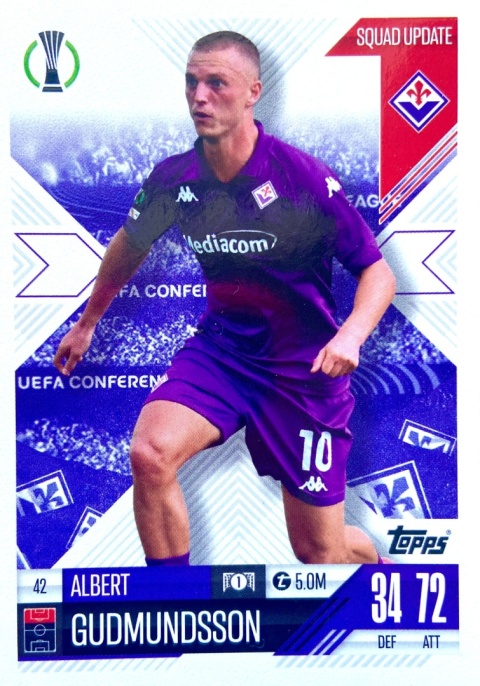 42 Albert Gudmundsson ACF Fiorentina Squad Update Match Attax Extra 2025