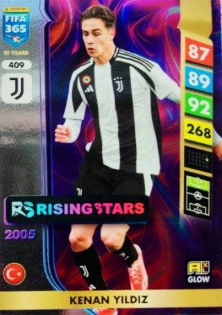 409 Kenan Yıldız Juventus Glow Rising Star FIFA 365 2025