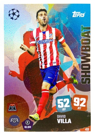 419 David Villa Atlético Madryt Showboat Match Attax 2025/26