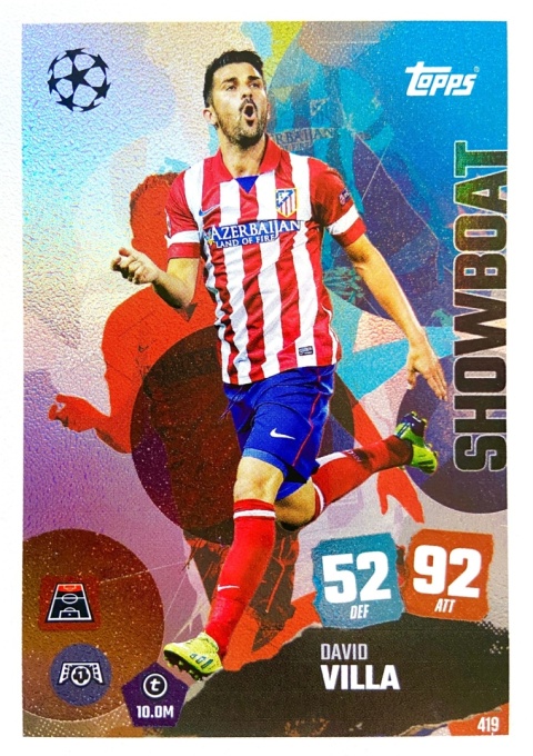419 David Villa Atlético Madryt Showboat Match Attax 2025/26