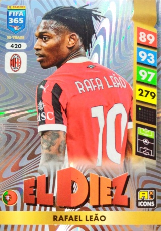 420 Rafael Leão AC Milan Icons El Diez FIFA 365 2025