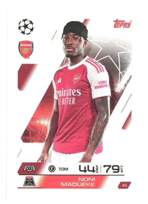 45 Noni Madueke Arsenal Base Match Attax 2025/26