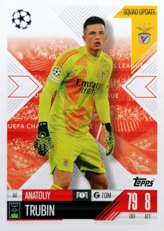 44 Anatoliy Trubin SL Benfica Squad Update Match Attax Extra 2025