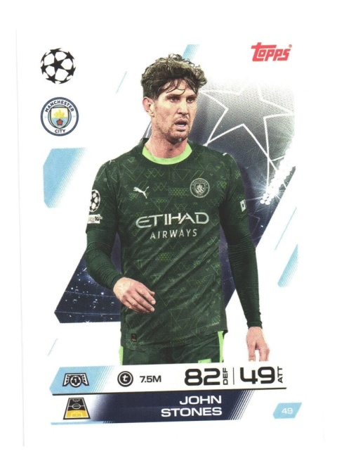49 John Stones Manchester City Base Match Attax 2025/26