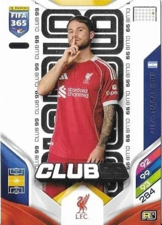 CLB1 Alexis Mac Allister Liverpool FC Club 99