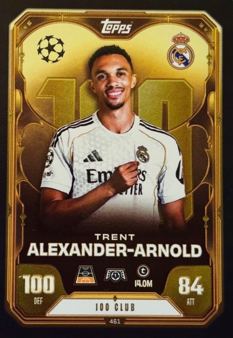 461 Trent Alexander-Arnold Real Madryt 100 Club Match Attax 2025/26