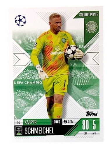 50 Kasper Schmeichel Celtic FC Squad Update Match Attax Extra 2025