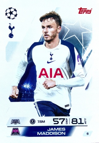 6 James Maddison Tottenham Base Match Attax 2025/26