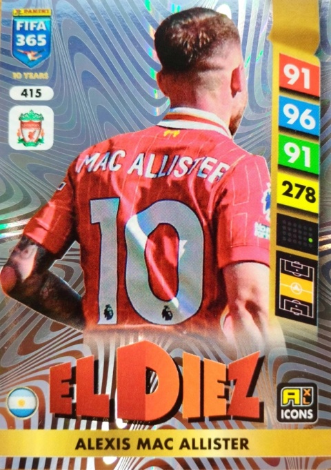 415 Alexis Mac Allister Liverpool Icons El Diez FIFA 365 2025