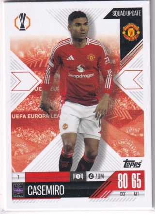 7 Casemiro Manchester United Squad Update Match Attax Extra 2025
