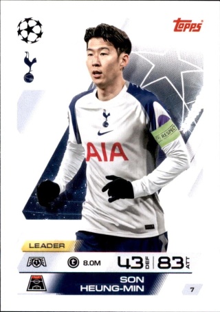 7 Son Heung-Min Tottenham Base Match Attax 2025/26