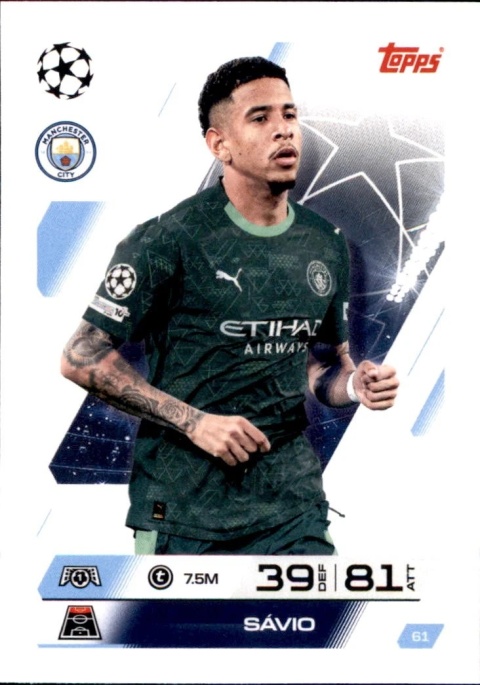 61 Sávio Manchester City Base Match Attax 2025/26