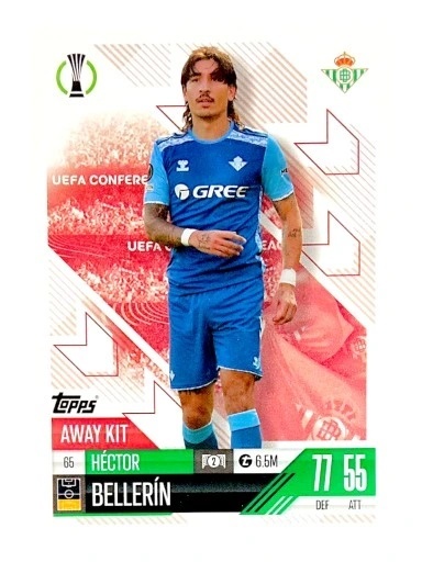 65 Héctor Bellerín Real Betis Balompié Away Kit Match Attax Extra 2025