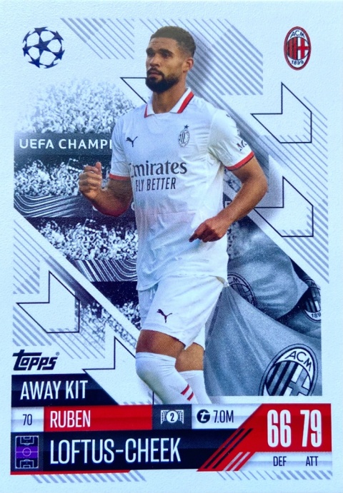 70 Ruben Loftus-Cheek AC Milan Away Kit Match Attax Extra 2025