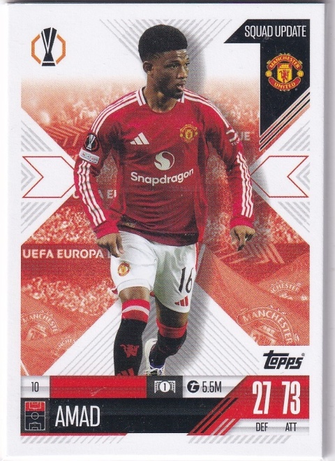 10 Amad Manchester United Squad Update Match Attax Extra 2025