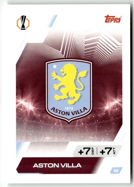 82 Team Badge Aston Villa Base Match Attax 2025/26