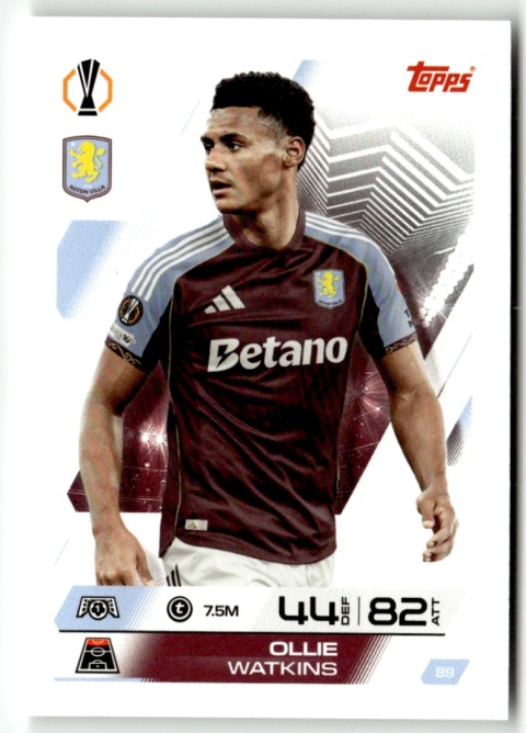 89 Ollie Watkins Aston Villa Base Match Attax 2025/26