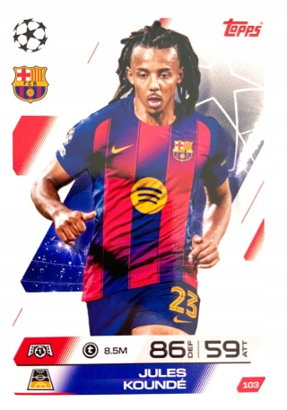 103 Jules Koundé FC Barcelona Base Match Attax 2025/26