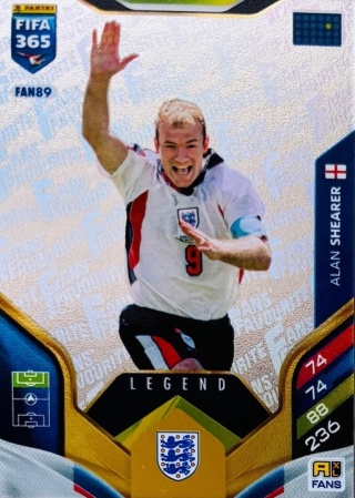 FAN89 Alan Shearer England Fans Favourite Legend FIFA 365 2026