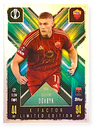 LE14 Dovbyk AS Roma X-Factor Limited Edition Match Attax Extra 2025