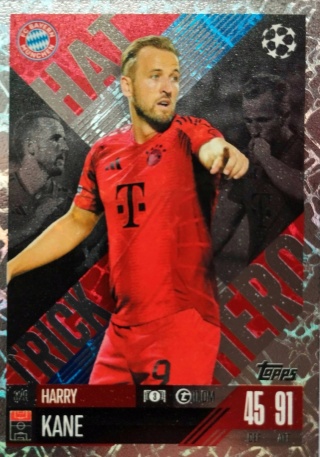 329 Harry Kane FC Bayern München Hat Trick Heroes Match Attax Extra 2025