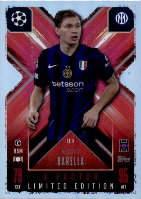 LE11 Barella Inter X-Factor Limited Edition Match Attax Extra 2025