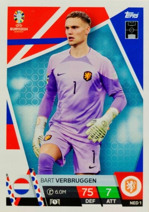 NED1 Bart Verbruggen Netherlands Base EURO 2024 Match Attax