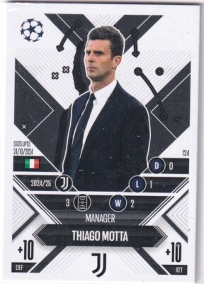 124 Thiago Motta Juventus Manager Career Match Attax Extra 2025