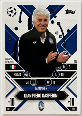 125 Gian Piero Gasperini Atalanta BC Manager Career Match Attax Extra 2025