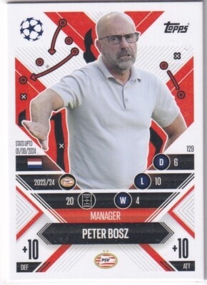 129 Peter Bosz PSV Eindhoven Manager Career Match Attax Extra 2025