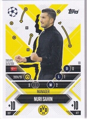 131 Nuri Sahin Borussia Dortmund Manager Career Match Attax Extra 2025