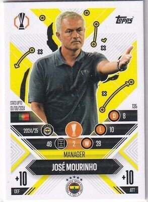 135 José Mourinho Fenerbahçe SK Manager Career Match Attax Extra 2025
