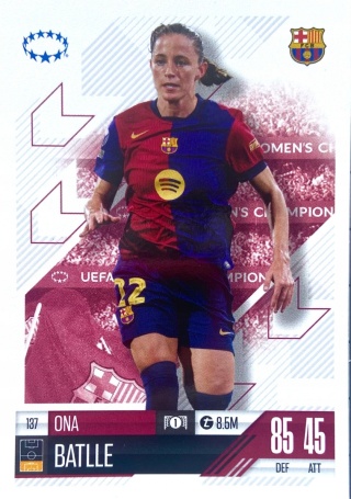 137 Ona Batlle FC Barcelona UWCL Match Attax Extra 2025