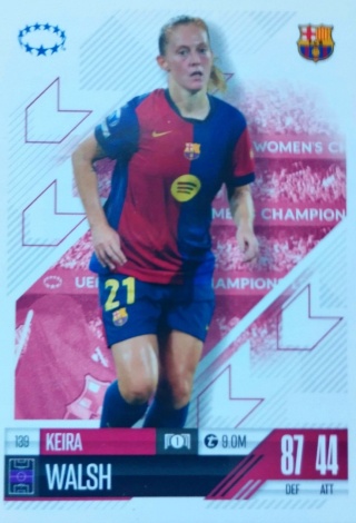 139 Keira Walsh FC Barcelona UWCL Match Attax Extra 2025
